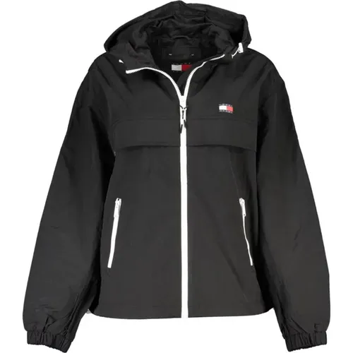 Nylon Hooded Sports Jacket , female, Sizes: L, 2XL, XL, M - Tommy Hilfiger - Modalova