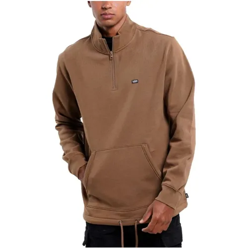 Zipper Collar Sweatshirt , male, Sizes: L, M - Vans - Modalova
