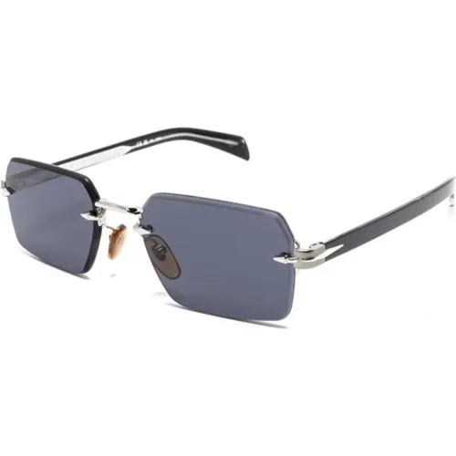 Graue Sonnenbrille, vielseitig und stilvoll , Herren, Größe: 56 MM - Eyewear by David Beckham - Modalova