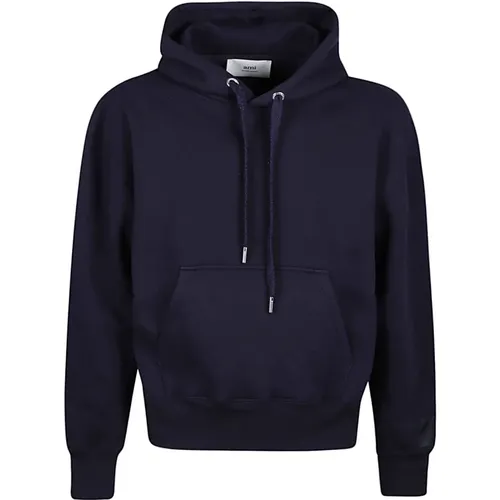 Blaues Logo Sweatshirt , Herren, Größe: L - Ami Paris - Modalova