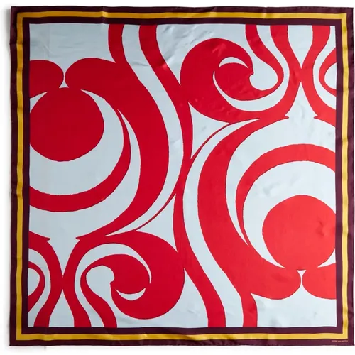 Multicolour Ornate Pattern Silk Scarf , female, Sizes: ONE SIZE - Dries Van Noten - Modalova