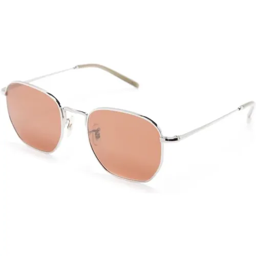 Silver Sungles with Accessories , male, Sizes: 51 MM - Oliver Peoples - Modalova