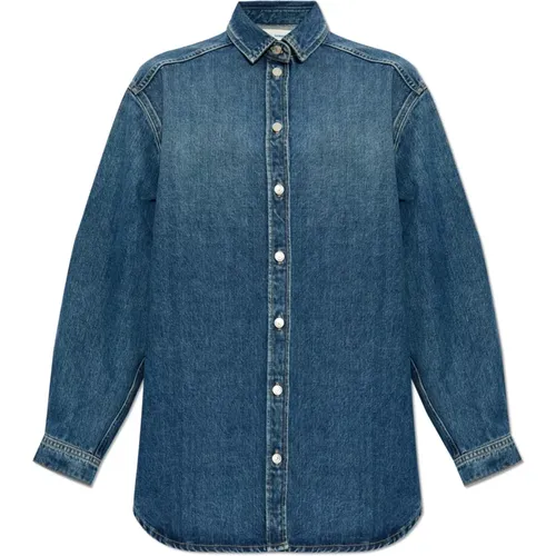 Denim Hemd Salea , Damen, Größe: M/L - Samsøe Samsøe - Modalova