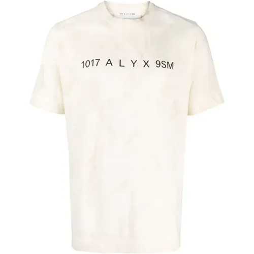 Logo Print Baumwoll T-Shirt , Herren, Größe: S - 1017 Alyx 9SM - Modalova