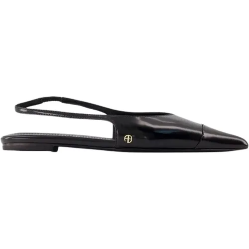 Schwarze Slingback Flats - Kalbsleder - Anine Bing - Modalova