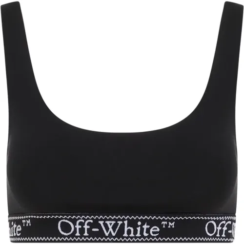 Schwarz Weiß Logoband Bh,Sleeveless Tops - Off White - Modalova