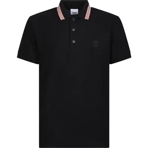 Polo Shirt with Signature Icon Stripe , male, Sizes: M - Burberry - Modalova