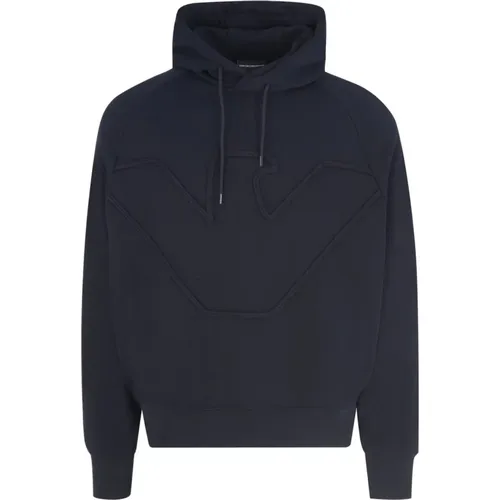 Woven Eagle Hooded Top , male, Sizes: 2XL - Emporio Armani - Modalova