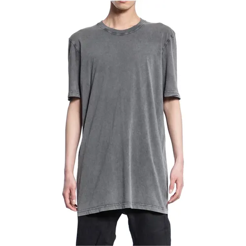 Acid Grey T-Shirt with Round Neck , male, Sizes: M, XL, L - Boris Bidjan Saberi - Modalova