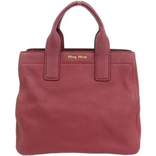 Pre-owned Leather handbags , Damen, Größe: ONE Size - Miu Miu Pre-owned - Modalova