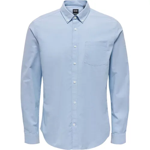 Slim Shirt Shirt , Herren, Größe: S - Only & Sons - Modalova