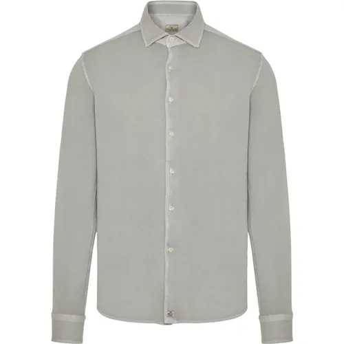 Italian Piqué Cotton Shirt , male, Sizes: 2XL - Sonrisa - Modalova