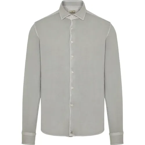 Italian Piqué Cotton Shirt , male, Sizes: 2XL, XL, L - Sonrisa - Modalova