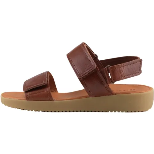 Karen Sandal Pull Up Leather , Damen, Größe: 38 EU - Nature Footwear - Modalova