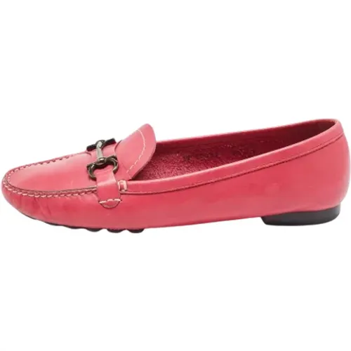 Pre-owned Leather flats , female, Sizes: 6 UK - Salvatore Ferragamo Pre-owned - Modalova