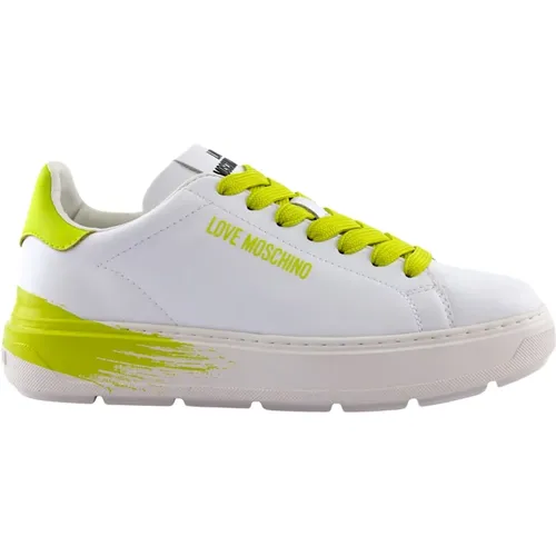 Lime Casual Sneakers , Damen, Größe: 36 EU - Love Moschino - Modalova