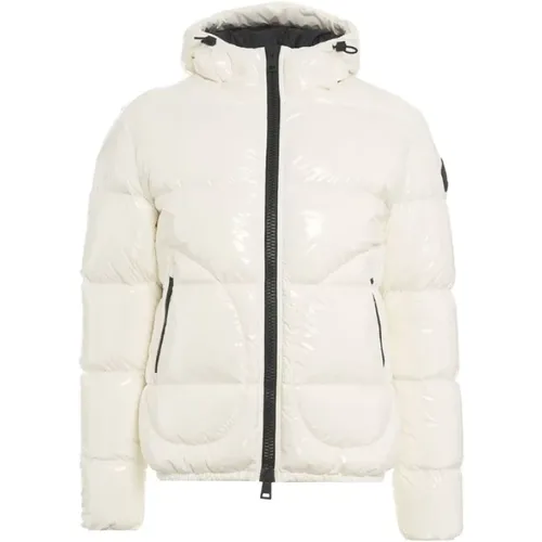 Glänzende Bomberjacke Weiß Herno - Herno - Modalova