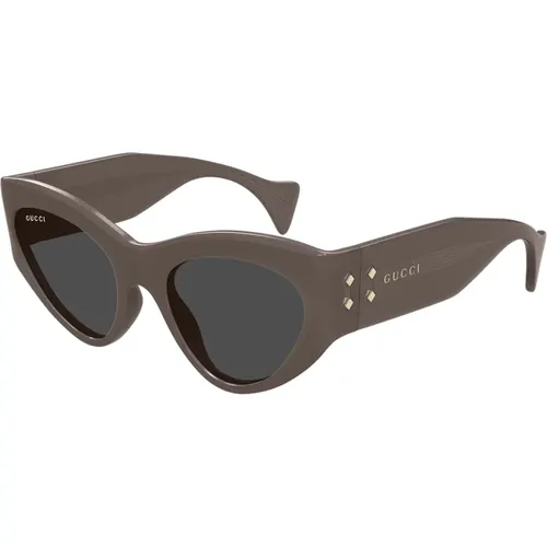 Stylish Sunglasses with Grey Lenses , female, Sizes: 54 MM - Gucci - Modalova