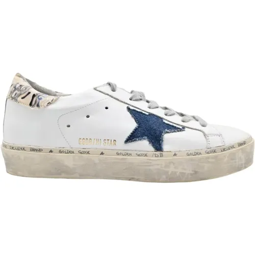 Weiß Blau Jeans Stern Sneakers - Golden Goose - Modalova