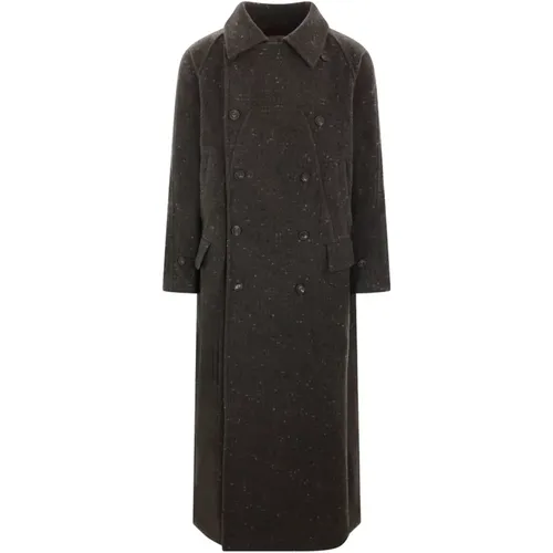 Oversized Wool Blend Coat , male, Sizes: L, M - Ziggy Chen - Modalova