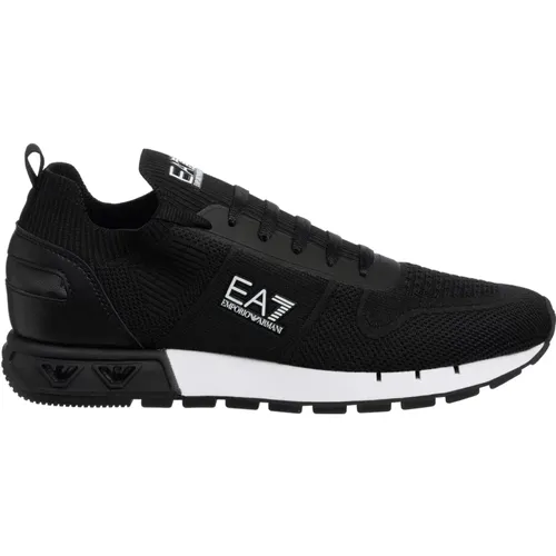 Monochrome Schnürsneaker , Herren, Größe: 41 EU - Emporio Armani EA7 - Modalova