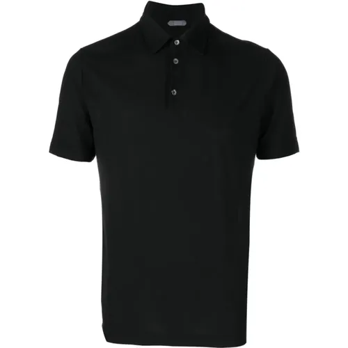 Schwarze T-Shirts und Polos , Herren, Größe: 3XL - Zanone - Modalova