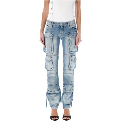 Sky Cargo Jeans , female, Sizes: W25, W26, W28, W27 - The Attico - Modalova