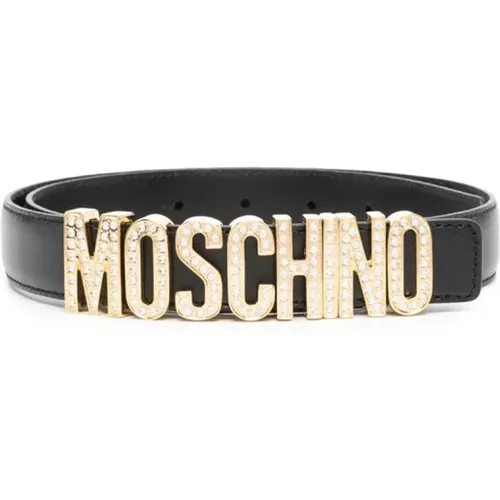 Schwarze Gürtel für Männer , Damen, Größe: M - Moschino - Modalova