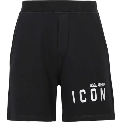 Schwarze Casual Bermuda Shorts , Herren, Größe: 2XL - Dsquared2 - Modalova