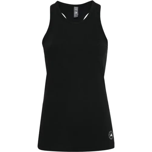 Schwarzes Ripp-Tanktop , Damen, Größe: XS - adidas by stella mccartney - Modalova