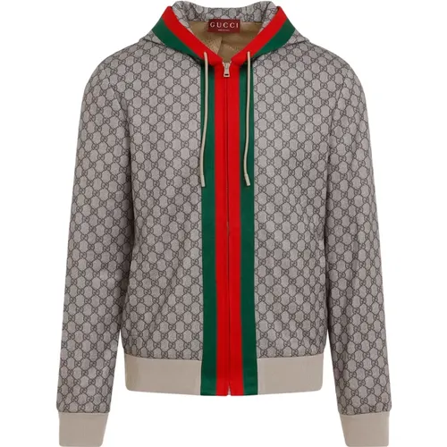 Neutrale Kapuzen-Zip-Jacke Gucci - Gucci - Modalova