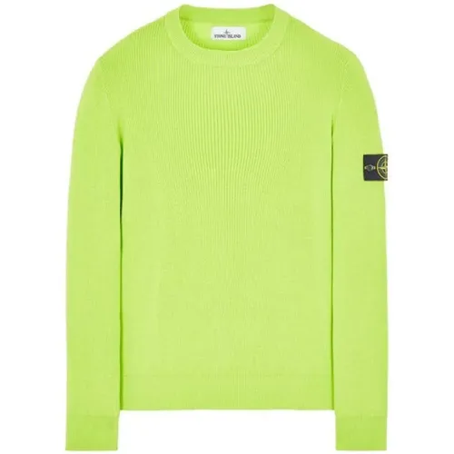 Wool Pullover with Detachable Logo Patch , male, Sizes: S, L - Stone Island - Modalova