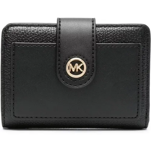 Schwarzes Kompaktes Taschenportemonnaie für Frauen , Damen, Größe: ONE Size - Michael Kors - Modalova