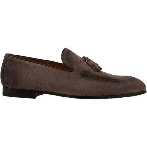 Suede Loafers with Tassels , male, Sizes: 7 1/2 UK, 8 1/2 UK, 10 UK - Doucal's - Modalova