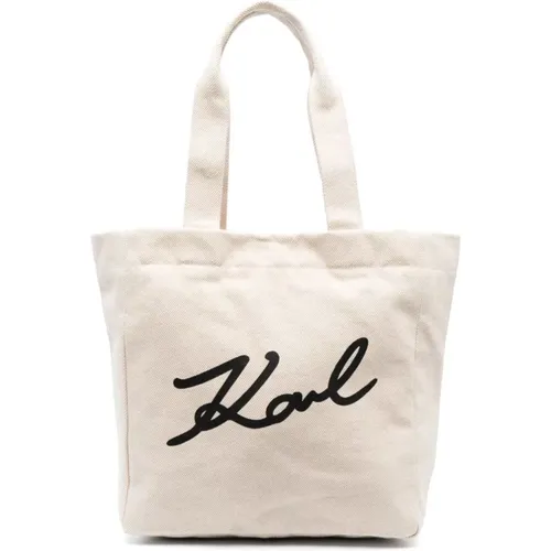 Canvas Shopper Bag , female, Sizes: ONE SIZE - Karl Lagerfeld - Modalova