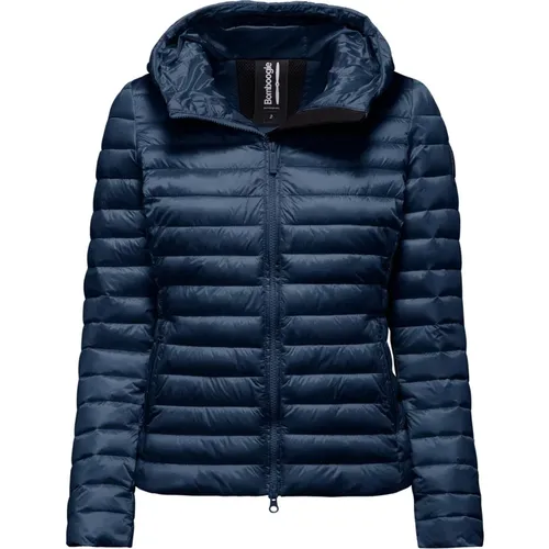 Bright Nylon Hooded Jacket with Synthetic Padding , female, Sizes: 2XL, S, XS - BomBoogie - Modalova