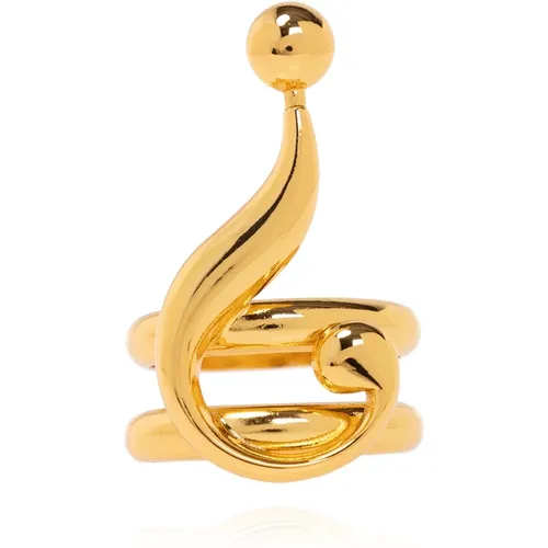 Brass ring , female, Sizes: S, M - Moschino - Modalova