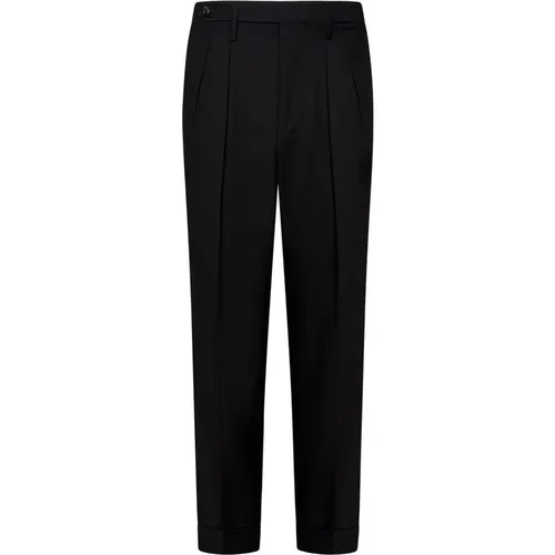 Trousers with Double Pleat , male, Sizes: W36, W34, W35, W31, W32, W33, W38 - Michael Coal - Modalova