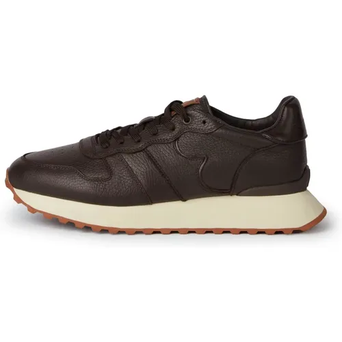 Tumbled-Leder-Sneaker , Herren, Größe: 44 EU - Boggi Milano - Modalova