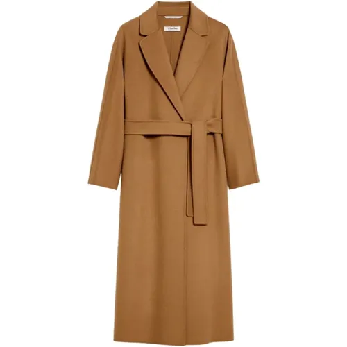 Wool Belted Coat with Kimono Sleeves , female, Sizes: 2XS - Max Mara - Modalova