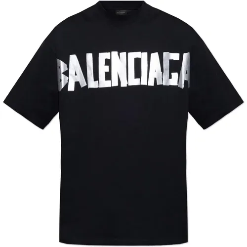 T-Shirt mit Vintage-Effekt - Balenciaga - Modalova