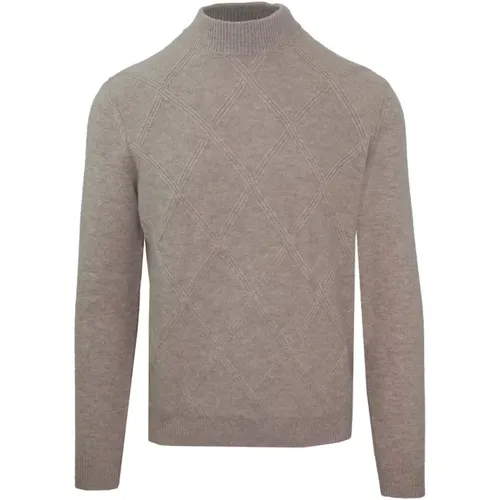 Herren Wolle Kaschmir Diamantstrick Pullover , Herren, Größe: 2XL - Malo - Modalova