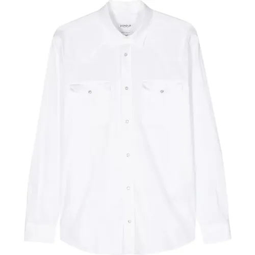 Weißes Westernhemd mit Druckknöpfen - Dondup - Modalova