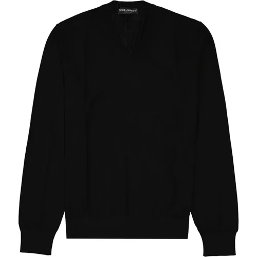 Mens Wool Pullover , male, Sizes: XL - Dolce & Gabbana - Modalova