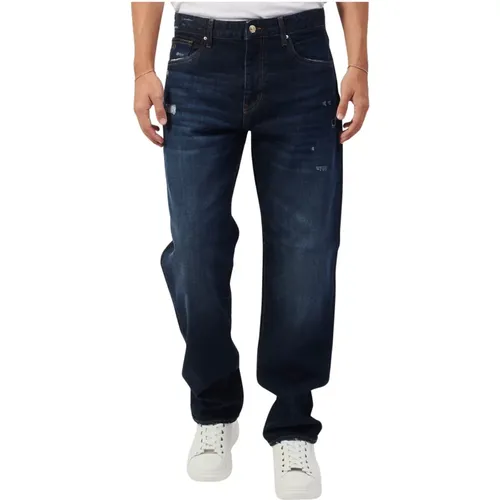 Blaue Denim Jeans mit Dunkler Waschung , Herren, Größe: W34 - Armani Exchange - Modalova