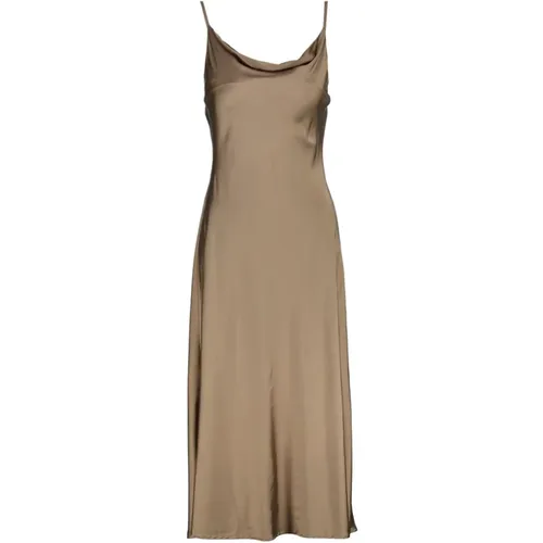 Taupe Canosa Kleid , Damen, Größe: L - Amélie & Amélie - Modalova