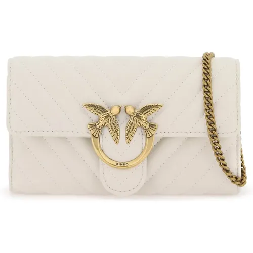 Chevron Love Birds Mini Tasche - pinko - Modalova