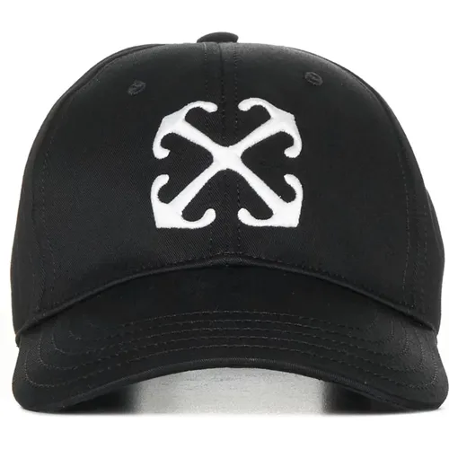 Schwarze Hüte mit Signatur-Pfeilmotiv , Damen, Größe: M - Off White - Modalova