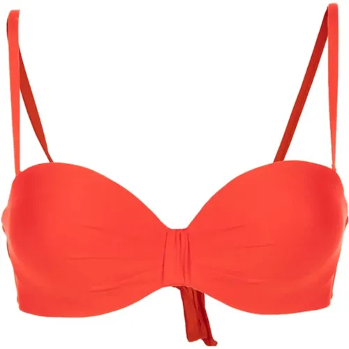 Oranger Bandeau-Stil Badeanzug , Damen, Größe: S - Max Mara - Modalova