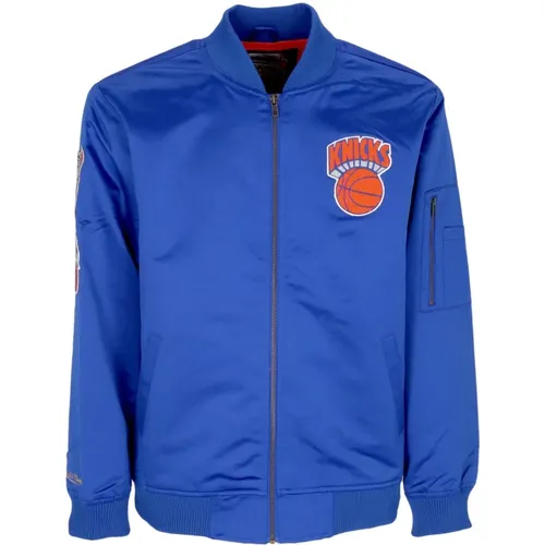 NBA Leichte Satin Bomberjacke , Herren, Größe: S - Mitchell & Ness - Modalova